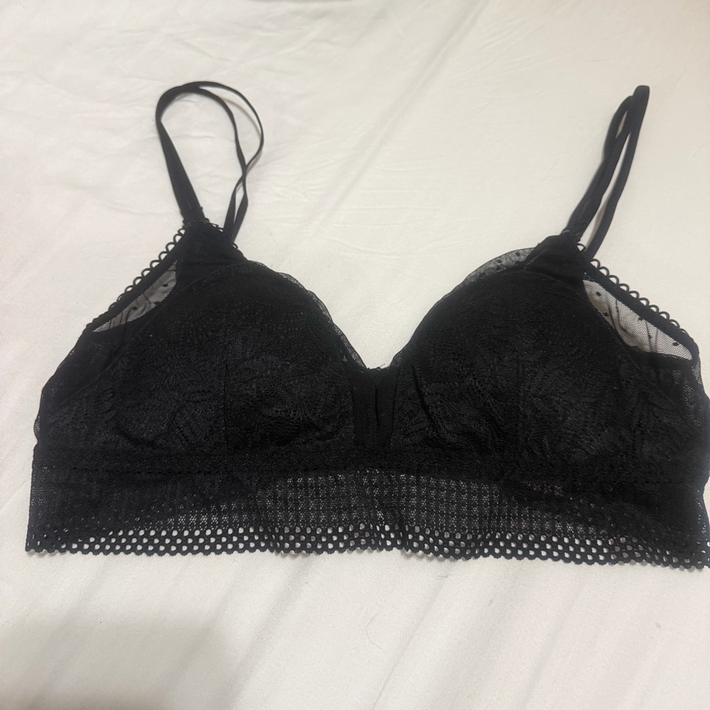 Momanda Black Lace Nursing Bralette Large